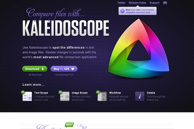 Screenshot on Kaleidoscope