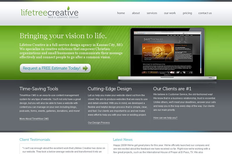 Screenshot on Life Tree Creative