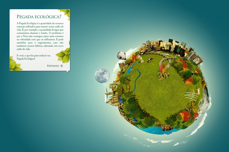 Screenshot on Pegada Ecologica