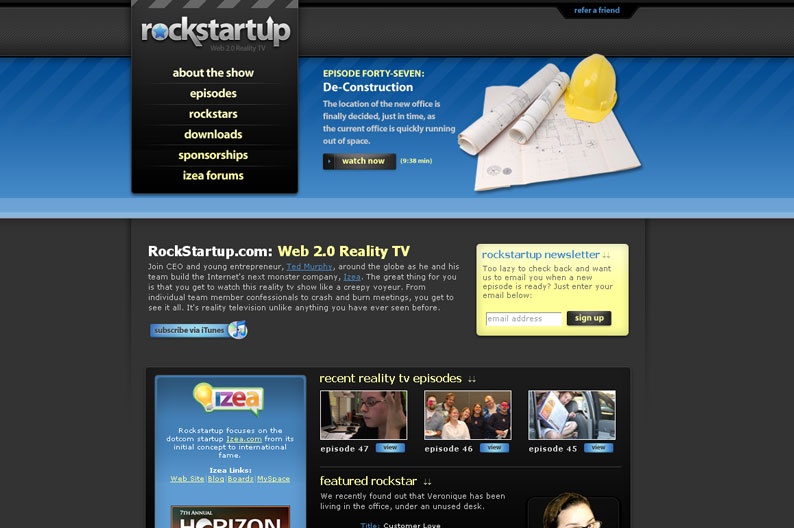 Screenshot on RockStartup