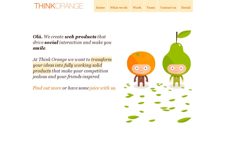 Screenshot on Think Orange