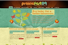 Huxley Prairie Festival web design inspiration