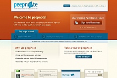 PeepNote web design inspiration
