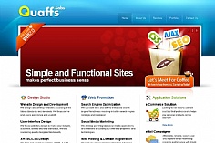 Quaffs Labs web design inspiration