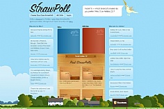 StrawPoll web design inspiration