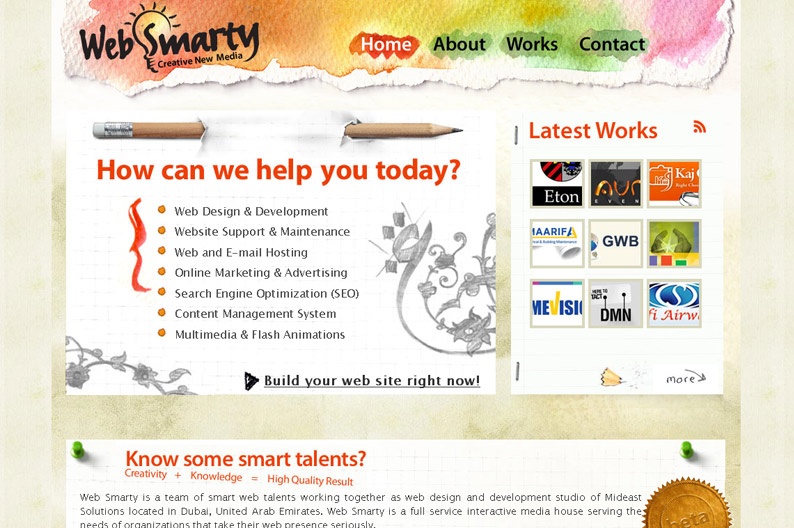 Screenshot on Web Smarty