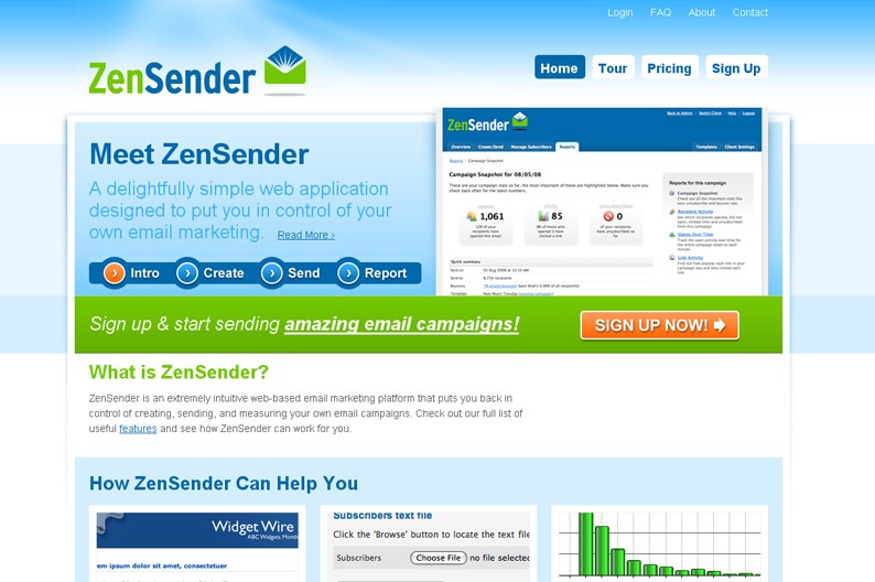 Screenshot on ZenSender