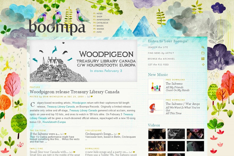 Screenshot on Boompa