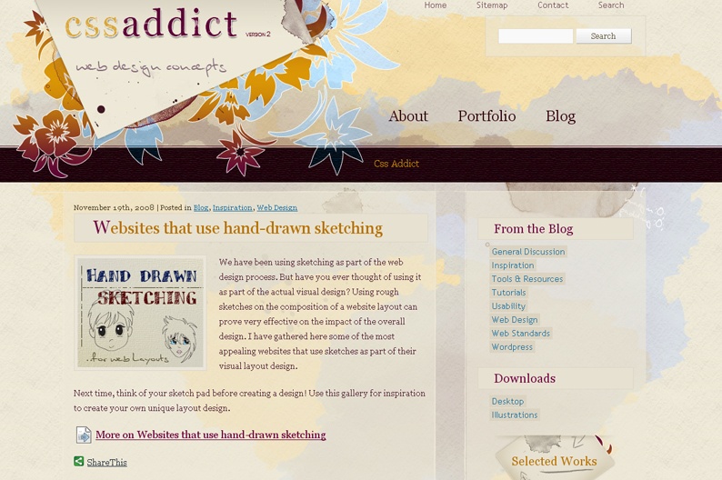 Screenshot on CSS Addict