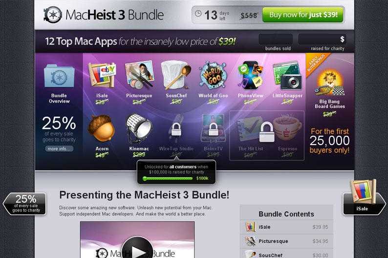 Screenshot on MacHeist