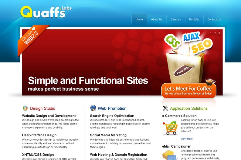Screenshot on Quaffs Labs