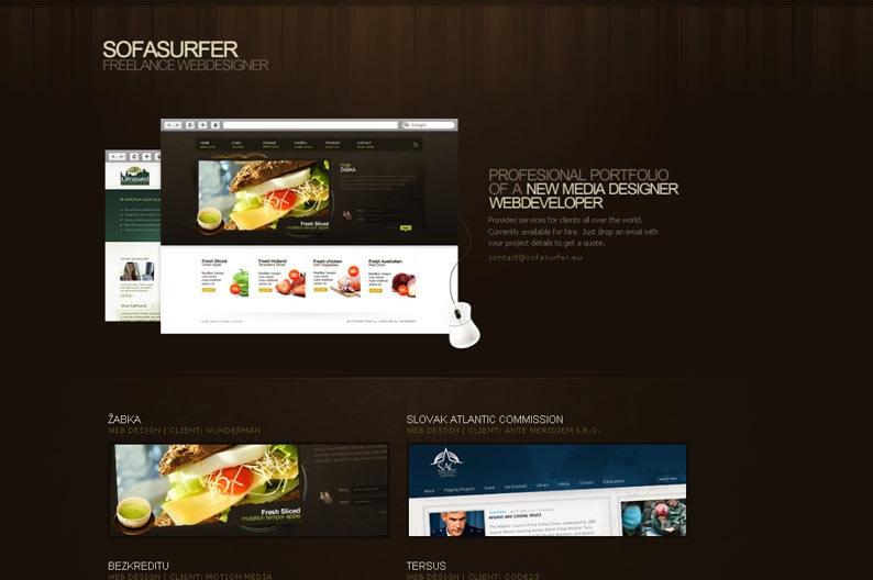 Screenshot on SofaSurfer