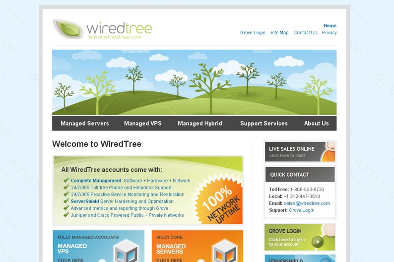 Screenshot on WiredTree